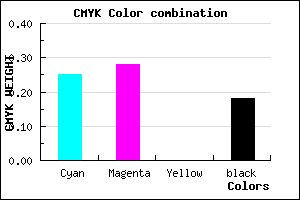 #9B96D0 color CMYK mixer