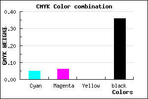#9B99A3 color CMYK mixer