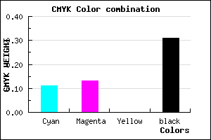 #9B99AF color CMYK mixer
