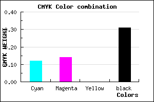 #9B99B1 color CMYK mixer