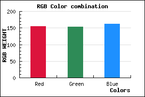 rgb background color #9B9AA2 mixer