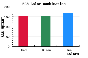 rgb background color #9B9BA7 mixer