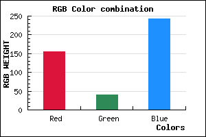 rgb background color #9B28F3 mixer