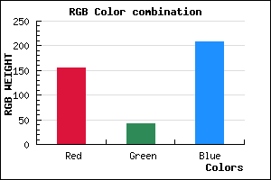 rgb background color #9B2AD0 mixer