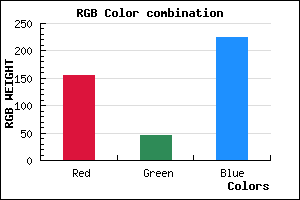 rgb background color #9B2DE1 mixer