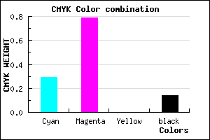 #9B2FDB color CMYK mixer