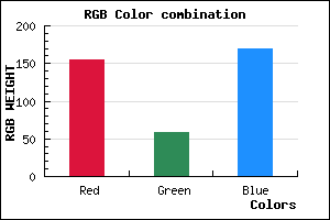 rgb background color #9B3BA9 mixer