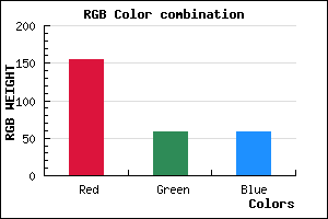 rgb background color #9B3B3B mixer