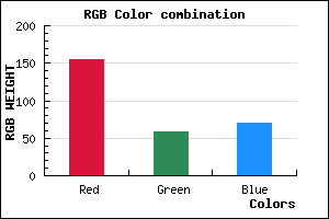 rgb background color #9B3B46 mixer