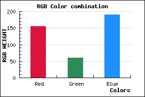 rgb background color #9B3CBE mixer