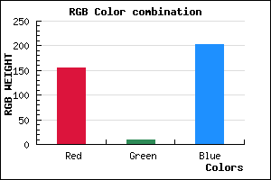 rgb background color #9B09CB mixer