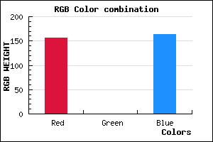 rgb background color #9C00A3 mixer