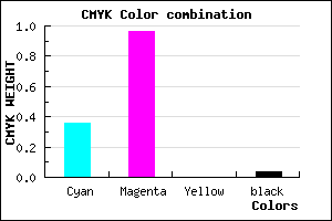 #9C0BF5 color CMYK mixer