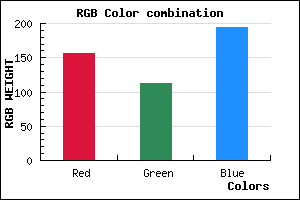 rgb background color #9C70C2 mixer
