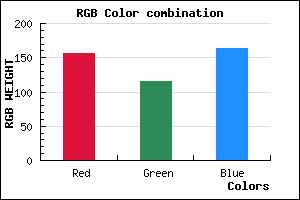 rgb background color #9C74A4 mixer