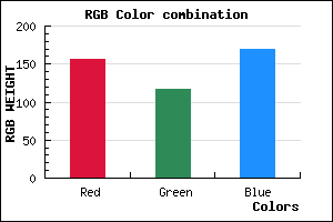 rgb background color #9C75A9 mixer