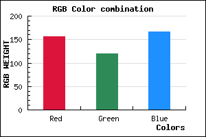 rgb background color #9C77A7 mixer