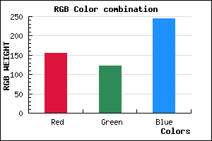 rgb background color #9C7AF5 mixer