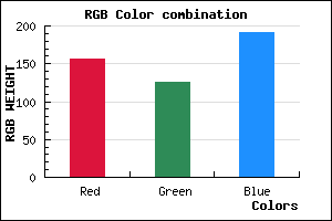 rgb background color #9C7EBF mixer