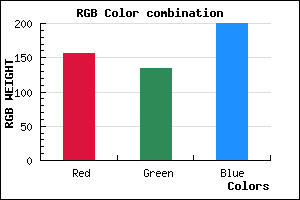 rgb background color #9C86C8 mixer