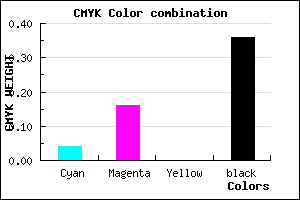 #9C89A3 color CMYK mixer