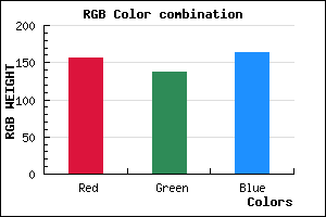 rgb background color #9C89A3 mixer