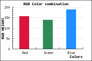 rgb background color #9C8BBD mixer