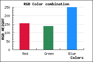 rgb background color #9C8BFA mixer