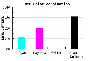 #9C8CB0 color CMYK mixer
