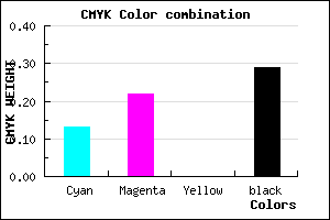 #9C8CB4 color CMYK mixer