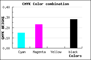 #9C8DB7 color CMYK mixer