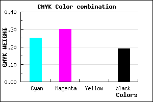 #9C90CF color CMYK mixer