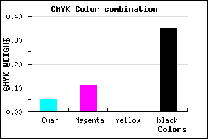 #9C93A5 color CMYK mixer