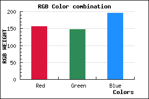 rgb background color #9C93C3 mixer