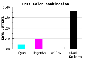 #9C95A3 color CMYK mixer