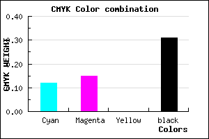 #9C97B1 color CMYK mixer