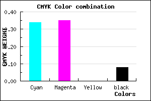 #9C99EB color CMYK mixer