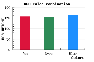 rgb background color #9C9AA2 mixer