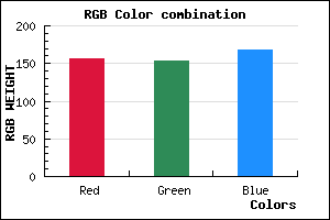 rgb background color #9C9AA8 mixer