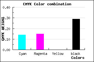 #9C9AB6 color CMYK mixer