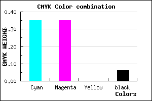 #9C9BEF color CMYK mixer