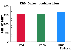 rgb background color #9C9CA6 mixer