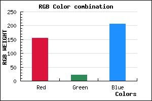 rgb background color #9C15CF mixer
