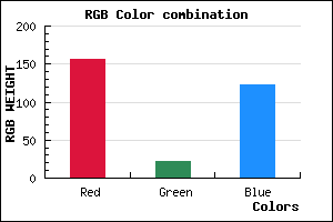 rgb background color #9C167B mixer