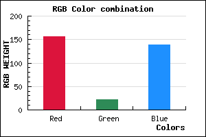 rgb background color #9C168B mixer