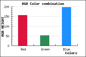 rgb background color #9C35C5 mixer