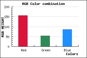 rgb background color #9C3656 mixer