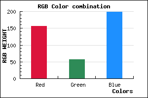 rgb background color #9C39C7 mixer
