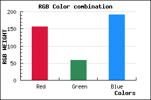 rgb background color #9C3BBF mixer