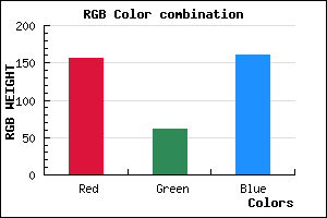 rgb background color #9C3DA1 mixer